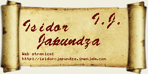 Isidor Japundža vizit kartica
